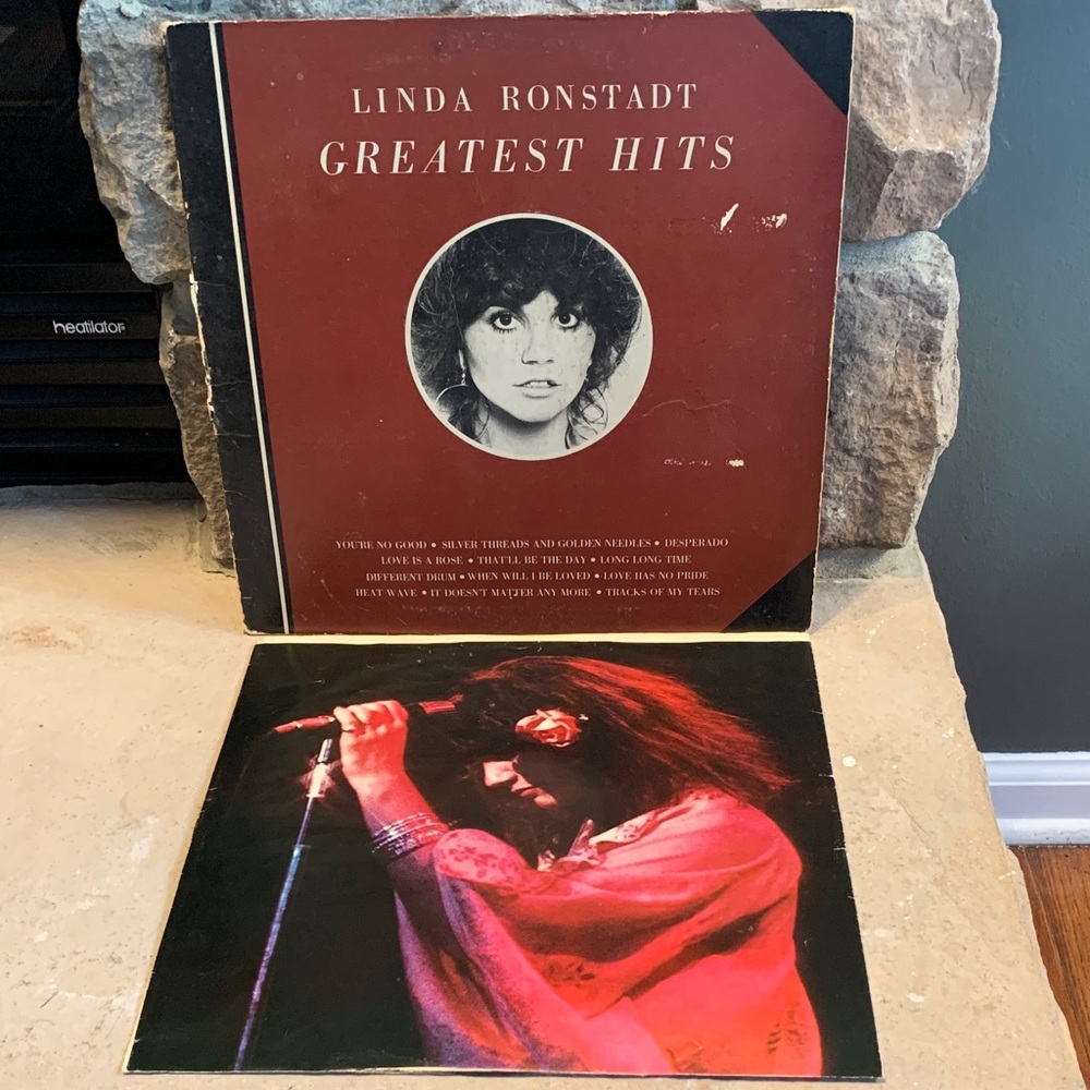 Linda Ronstadt Greatest Hits Vinyl Record - Red and Black